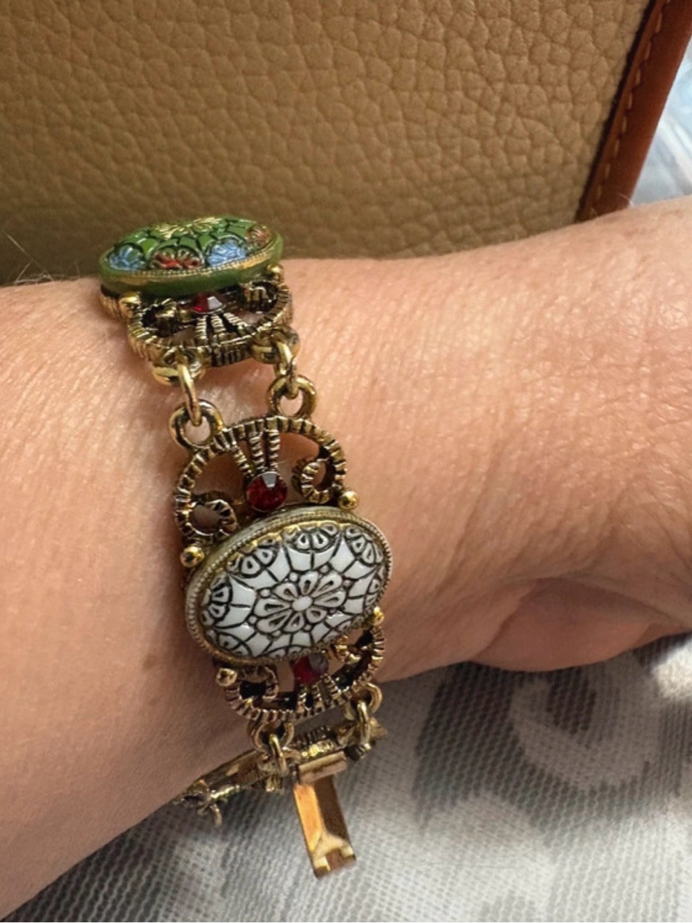 Vintage Morroccan style cabochon style bracelet